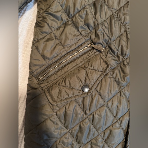Barbour Men’s Flyweight Chelsea Quilted Olive Green Jacket - Picture 5 of 6